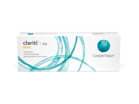 CooperVision Clariti 1 Day Toric contact lens box